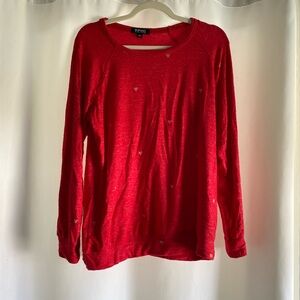 Red hearts sweater